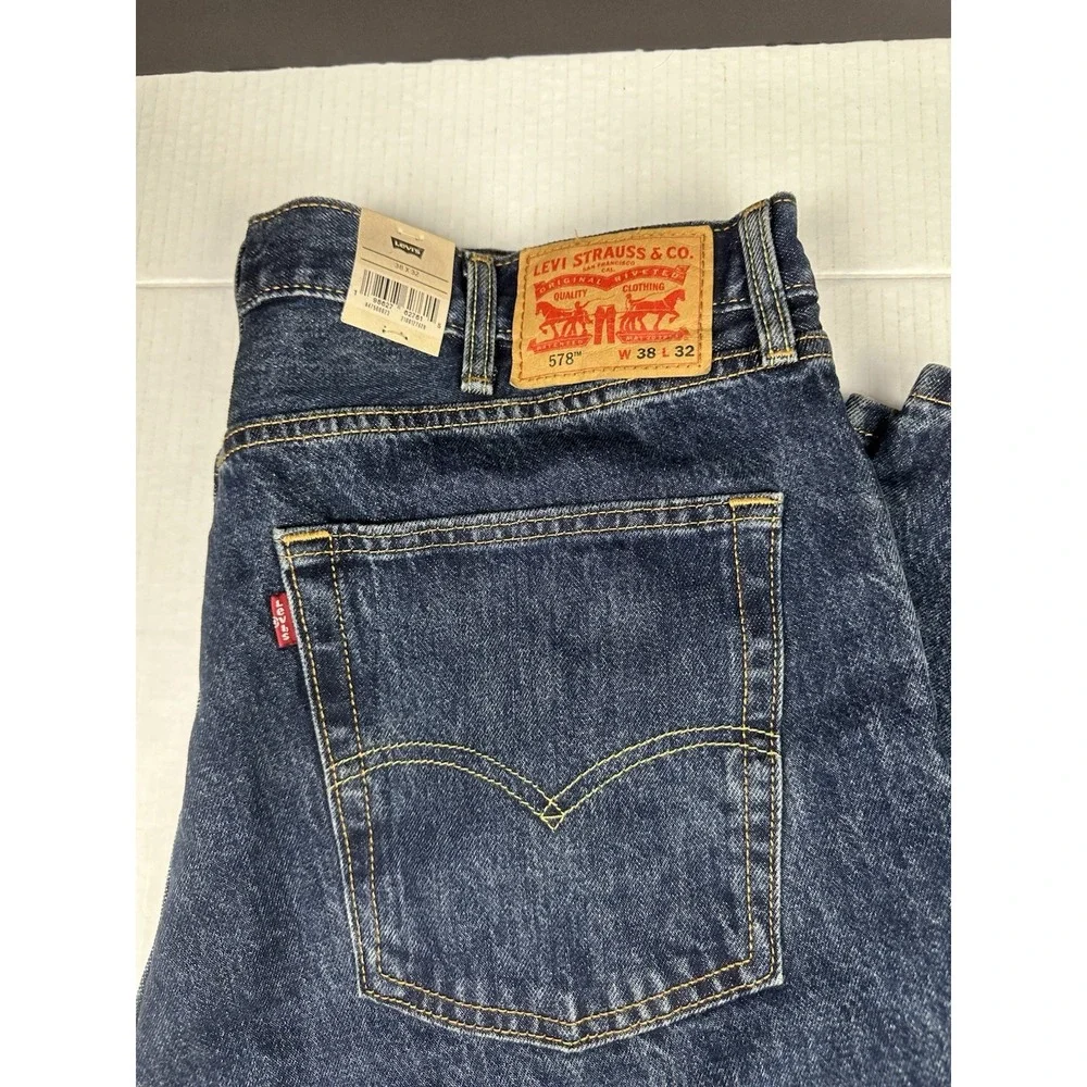 Levi's 578 Baggy Denim Jeans Men's Size 38x32 Blue Cotton Y2K Streetwear